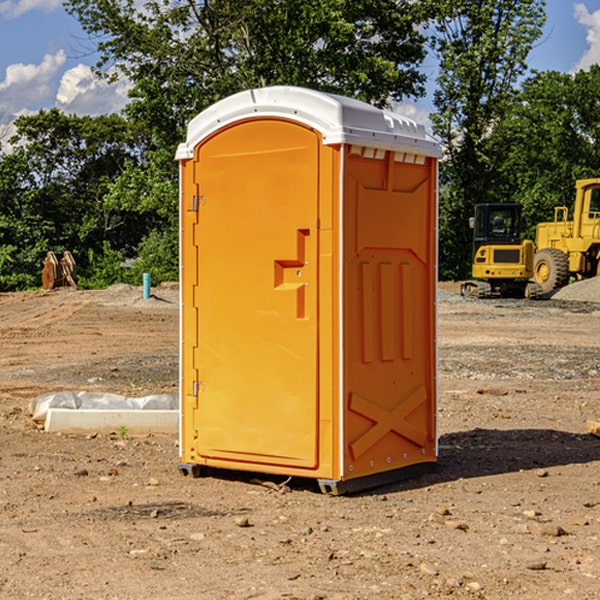 how often are the porta potties cleaned and serviced during a rental period in Turpin